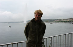 Brett James at the water jet at Geneva